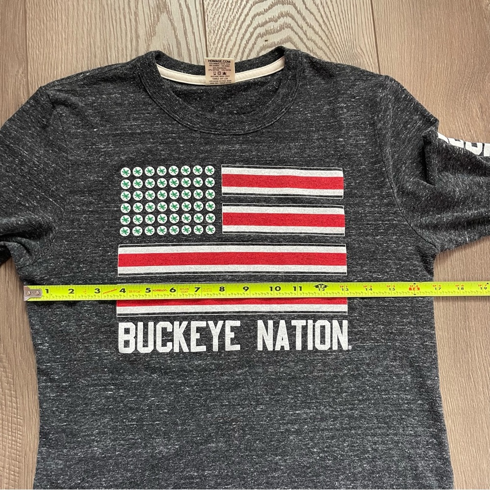 Homage Ohio State Buckeyes Buckeye Nation Women’s Small Long Sleeve Tee Shirt - Picture 9 of 9